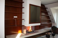moderne Kamine, Gas oder Holzfeuerung
