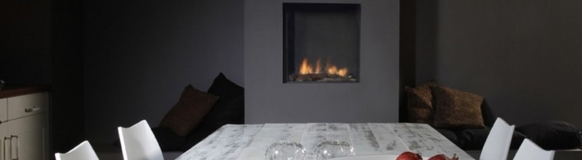 Gaskamin Fyn 450 Modell rahmenloser Einbaukamin