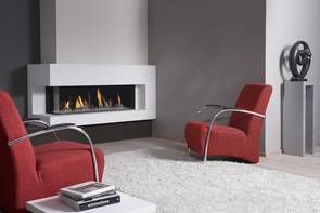 Gaskamin Metro 130XT/2 Eco Wave Eckfeuer Sicht