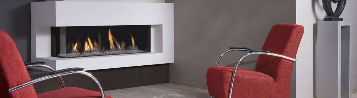 Gaskamin Metro 130XT/2 Eco Wave Eckfeuer Sicht